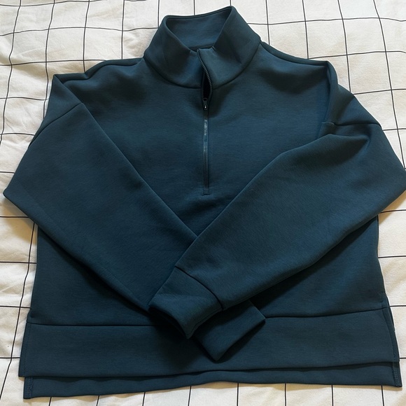 CALIA by Carrie Underwood Teal Quarter-Zip Sweatshirt - Picture 6 of 7